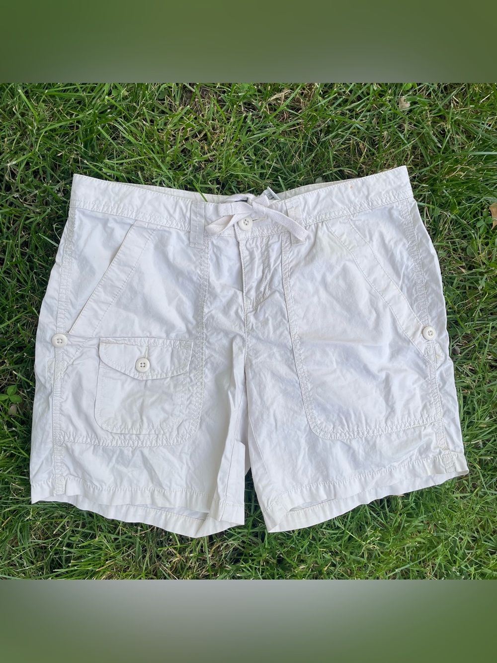 y2k Polo Ralph Lauren white cargo shorts size 4
